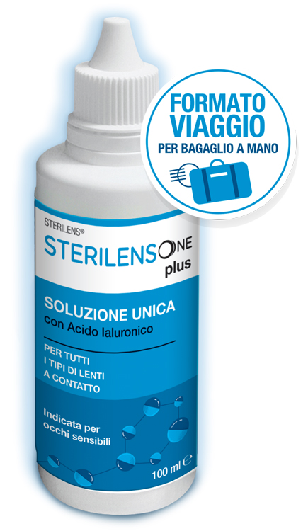 SOLUZIONE UNICA STERILENS ONE PLUS CON ACIDO IALURONICO 100 ML - Farmamood