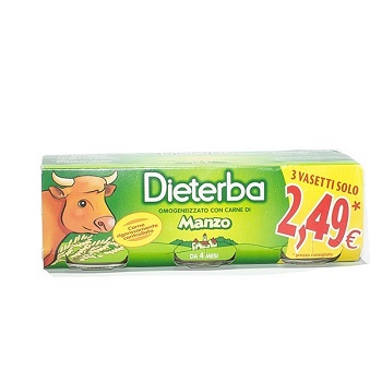 DIETERBA OMOGENEIZZATO MANZO 3 PEZZI 80 G - Farmamood