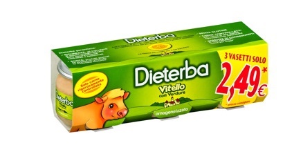 DIETERBA OMOGENEIZZATO VITELLO 3 PEZZI 80 G - Farmamood