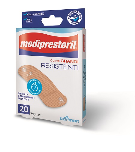 CEROTTO MEDIO MEDIPRESTERIL RESISTENTE 7X2CM 20 PEZZI - Farmamood