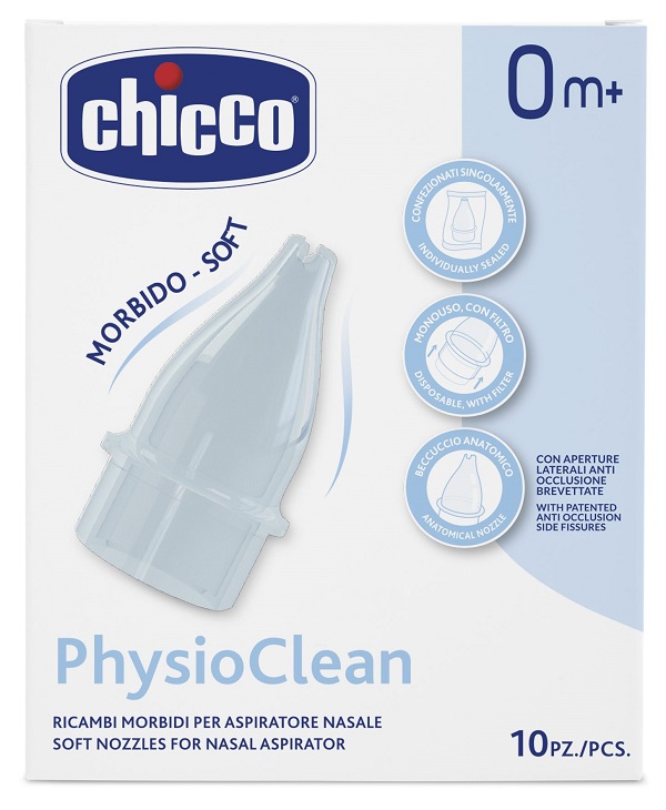 RICAMBI MORBIDI PER ASPIRATORE NASALE CHICCO PHYSIOCLEAN - Farmamood