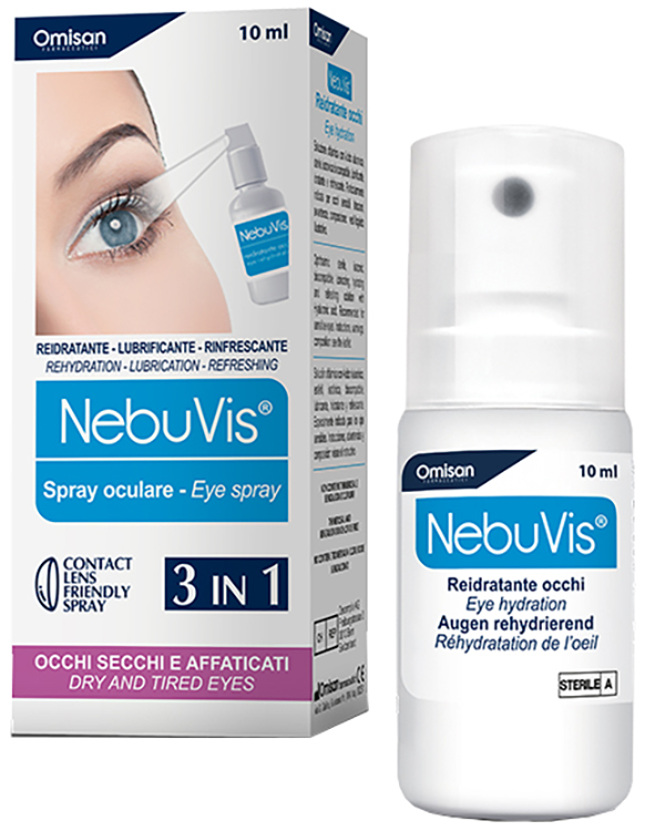 NEBUVIS REIDRATANTE OCCHI SPRAY 10 ML 1 PEZZO - Farmamood