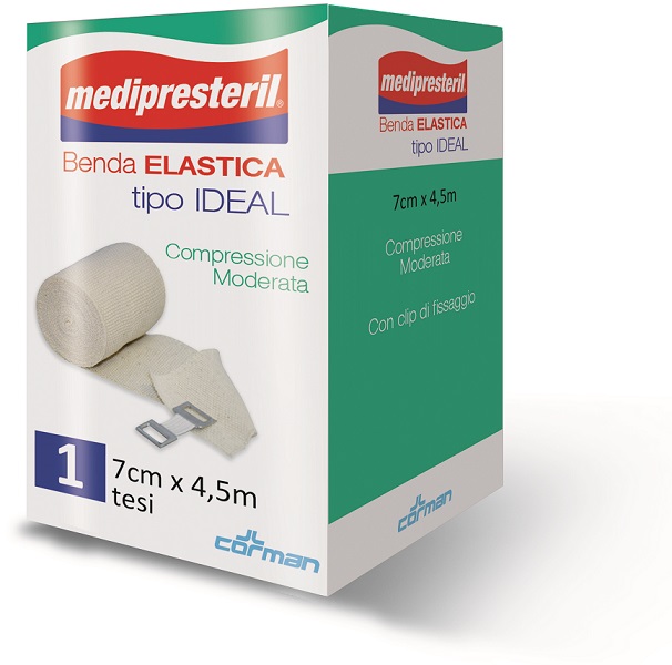 BENDA ELASTICA MEDIPRESTERIL IDEAL CM7X45MT - Farmamood