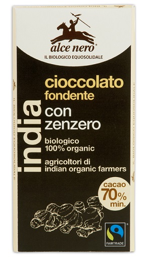 TAVOLETTA DI CIOCCOLATO FONDENTE BIO CON ZENZERO DELL'ECUADOR FAIRTRADE 50 G - Farmamood
