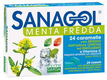 SANAGOL MENTA FREDDA 24 CARAMELLE - Farmamood