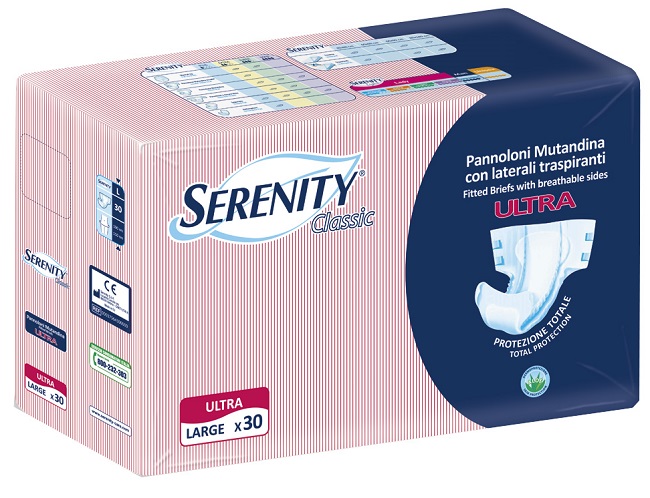 PANNOLONE A MUTANDINA SERENITY CLASSIC ULTRA ALOE LARGE 30 PEZZI - Farmamood