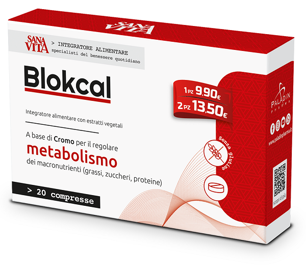 SANAVITA BLOKCAL 20 COMPRESSE - Farmamood