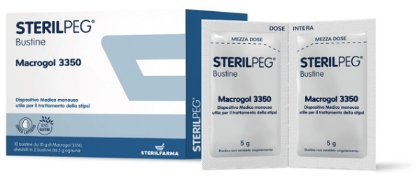 STERILPEG MACROGOL 3350 10 BUSTINE BIPARTITE 10 G - Farmamood