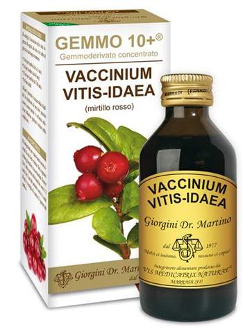 GEMMO 10+ MIRTILLO ROSSO LIQUIDO ANALCOLICO 100 ML - Farmamood