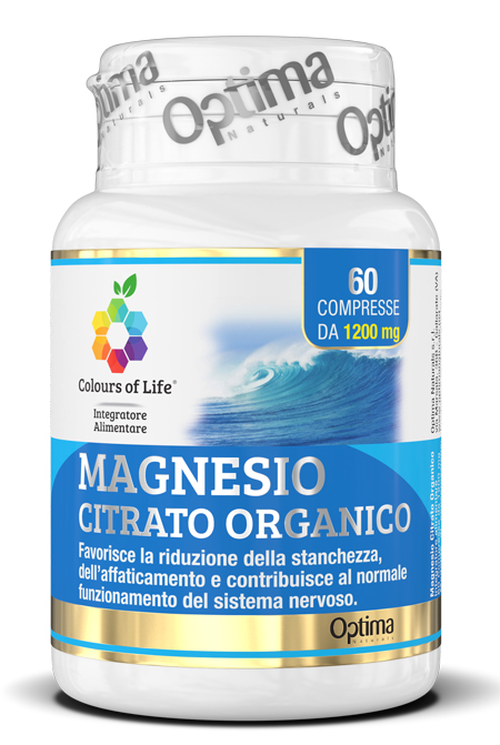 COLOURS OF LIFE MAGNESIO CITRATO ORGANICO 60 COMPRESSE 1200  MG - Farmamood