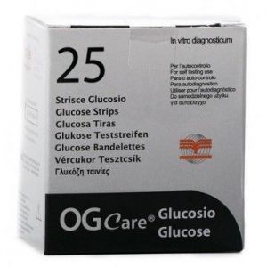 STRISCE MISURAZIONE GLICEMIA OGCARE 25 PEZZI - Farmamood