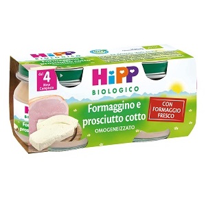 HIPP BIO OMOGENEIZZATO FORMAGGINO PROSCIUTTO 2X80 G - Farmamood