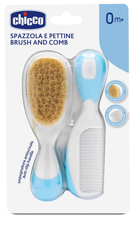 CHICCO SPAZZOLA + PETTINE AZZURRO - Farmamood