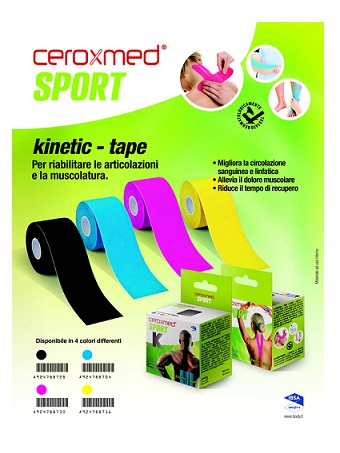 CEROXMED SPORT KINETIC TAPE BLU 1 PEZZO - Farmamood