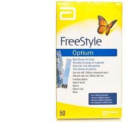 STRISCE MISURAZIONE GLICEMIA FREESTYLE OPTIUM TEST STRIPS 50 PEZZI SENZA CALIBRAZIONE - Farmamood