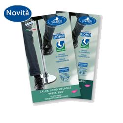 CALZA UOMO MELANGE 140 DENARI TAGLIA GRANDEJEANS CHIARO - Farmamood