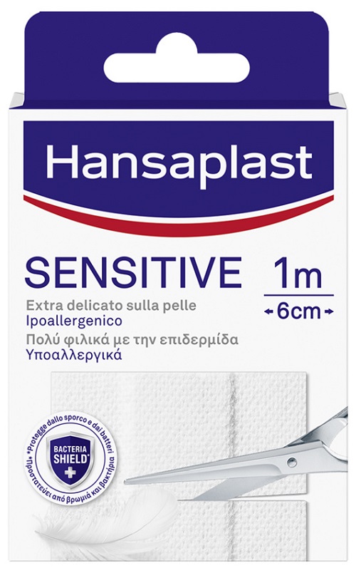 HANSAPLAST STRISCIA SENSITIVE PRETAGLIATA 1X6CM 10 PEZZI - Farmamood