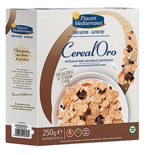 PIACERI MEDITERRANEI CEREALORO FIOCCHI RISO MAIS E CIOCCOLATO 250 G - Farmamood