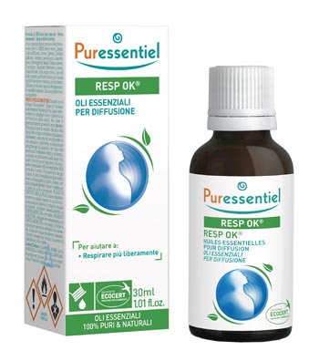 MISCELA RESP OK OLI ESSENZIALI PER DIFFUSIONE 30 ML PURESSENTIEL ECOCERT - Farmamood