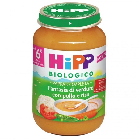 HIPP BIO PAPPA PRONTA FANTAS VERD POLLO RISO 190 G - Farmamood