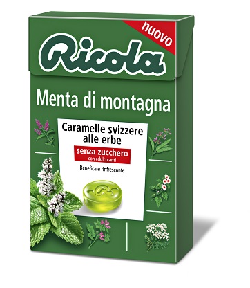 RICOLA MENTA DI MONTAGNA SENZA ZUCCHERO 50 G - Farmamood