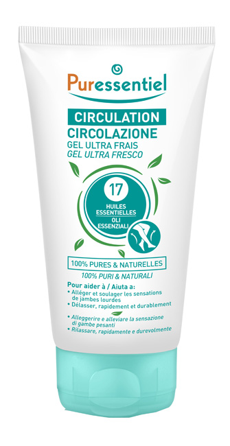PURESSENTIEL GEL ULTRA FRESCO CIRCOLAZIONE 17 OLI ESSENZIALI 125 ML - Farmamood