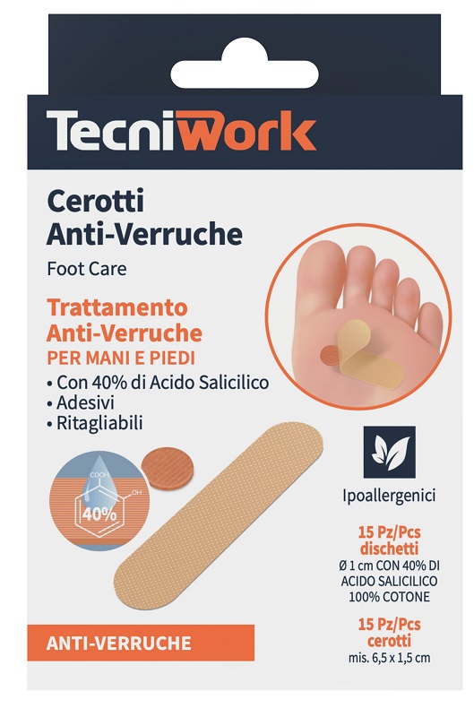 CEROTTI ANTI VERRUCHE PIEDI 15 + 15 PEZZI - Farmamood