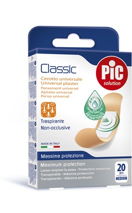 CEROTTO PIC CLASSIC 19X72 MM ANTIBATTERICO 20 PEZZI - Farmamood