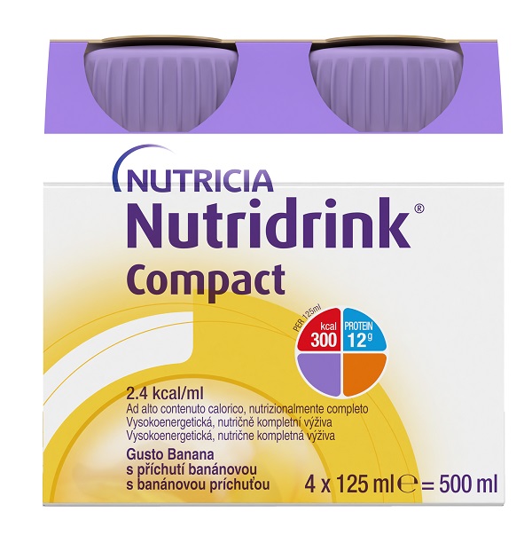NUTRICIA NUTRIDRINK COMPACT GUSTO BANANA 4 BOTTIGLIE DA 125 ML - Farmamood
