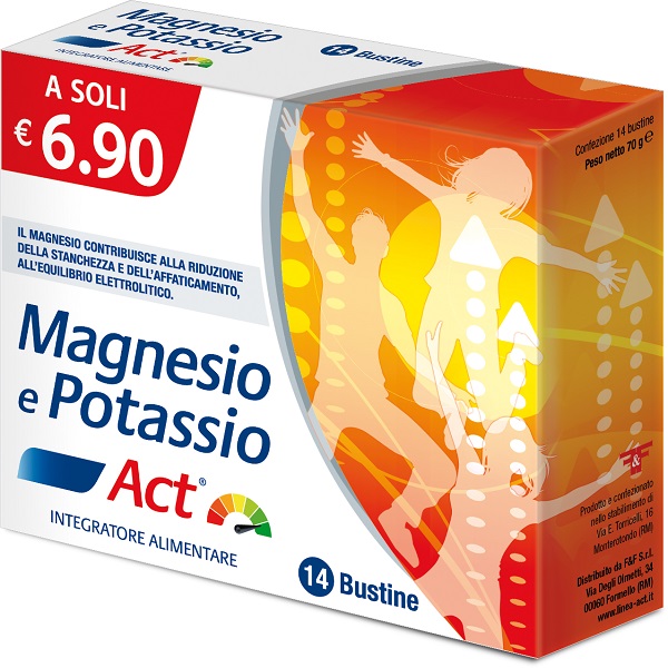 MAGNESIO E POTASSIO ACT 14 BUSTINE 5 G - Farmamood