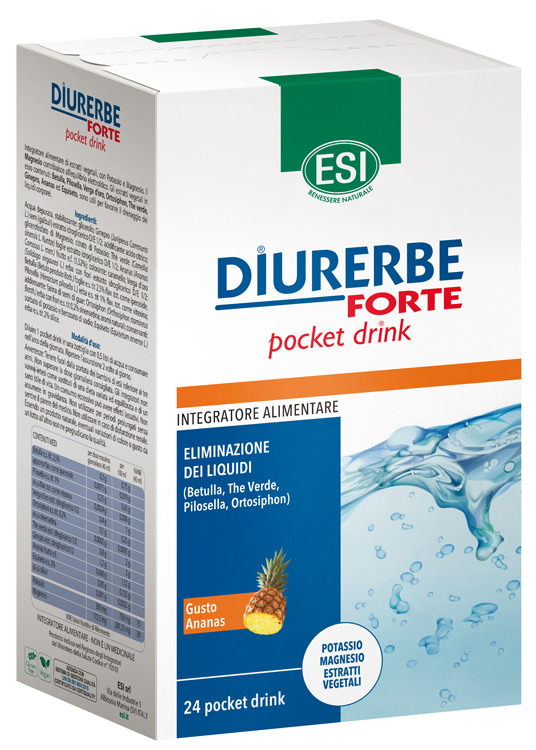 ESI DIURERBE FORTE POCKET DRINK ANANAS 24 X 20 ML - Farmamood