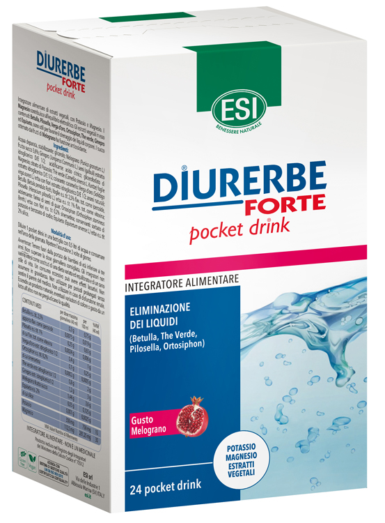 ESI DIURERBE FORTE POCKET DRINK MELOGRANO 24 X 20 ML - Farmamood