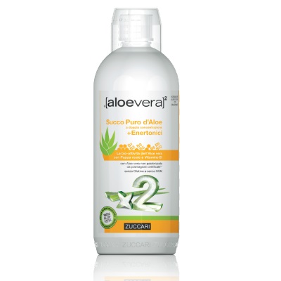 ALOEVERA2 SUCCO PURO D'ALOE DOPPIA CONCENTRAZIONE + ENERTONICI 1 LITRO - Farmamood