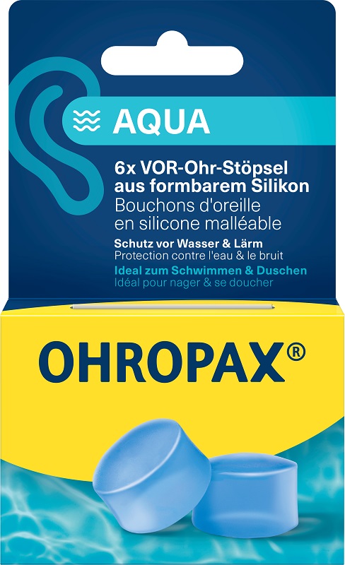 TAPPO AURICOLARE SILICONE AQUA OHROPAX 6 PEZZI - Farmamood