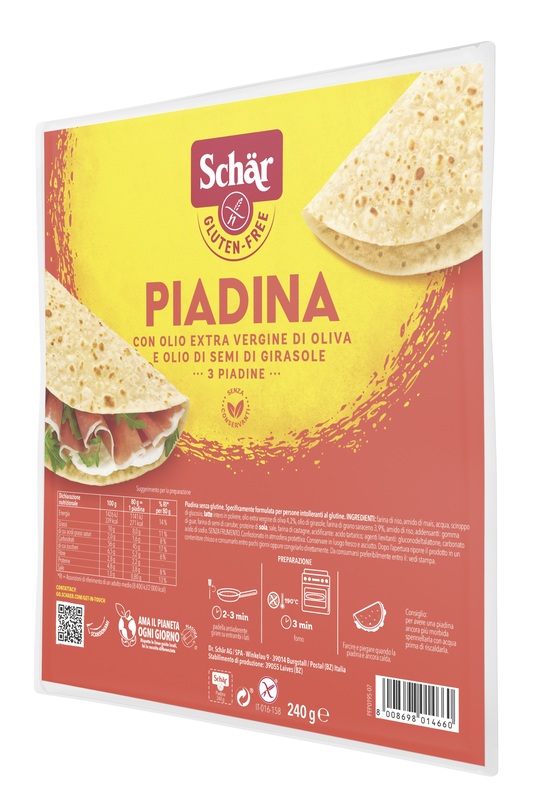 SCHAR PIADINA 3 PEZZI DA 80 G - Farmamood
