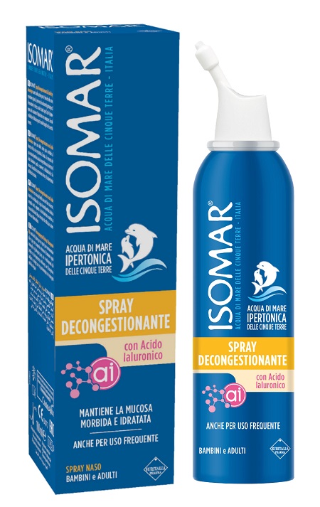 ISOMAR SPRAY DECONGESTIONANTE ACIDO IALURONICO 100 ML - Farmamood