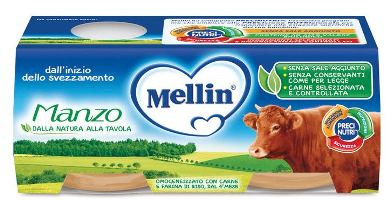 MELLIN OMOGENEIZZATO MANZO 2X120 G - Farmamood