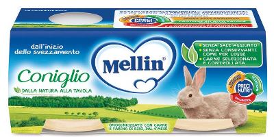 MELLIN OMOGENEIZZATO CONIGLIO 2X120 G - Farmamood