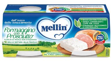MELLIN BABY FORMAGGINO CON PROSCIUTTO 2 X 80 G - Farmamood