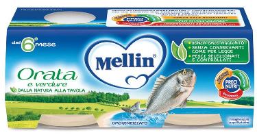 MELLIN OMOGENEIZZATO ORATA 2X80 G - Farmamood