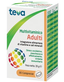 MULTIVITAMINICO ADULTI TEVA 30 COMPRESSE 30 G - Farmamood