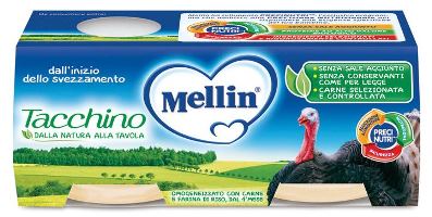 MELLIN OMOGENEIZZATO TACCHINO 2 X 80 G - Farmamood