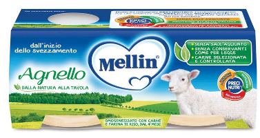 MELLIN OMOGENEIZZATO AGNELLO 2 X 120 G - Farmamood