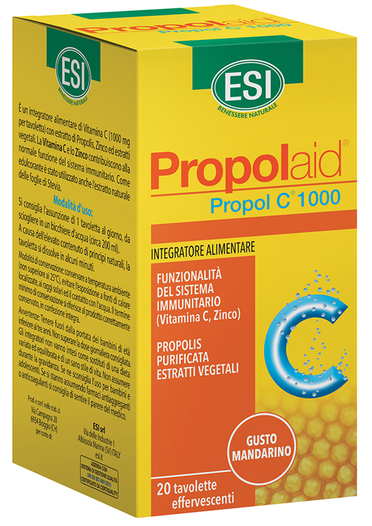 ESI PROPOLAID PROPOL C 1000 MG 20 TAVOLETTE EFFERVESCENTI - Farmamood