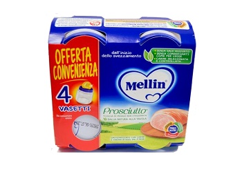 MELLIN OMOGENEIZZATO PROSCIUTTO 4 X 80G - Farmamood
