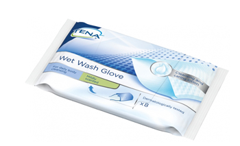 TENA WET WASH GLOVE GUANTO DETERGENTE UMIDIFICATO 8 PEZZI - Farmamood