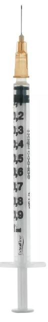 SIRINGA PER INSULINA EXTRAFINE TUB 1ML 100 UI AGO REMOVIBILE 26 GAUGE 0,45X12 MM 1 PEZZO - Farmamood