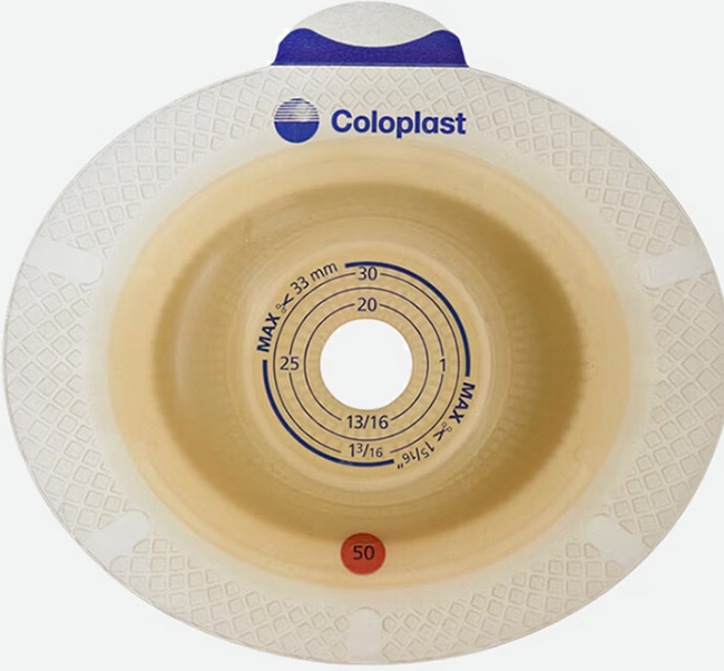 PLACCA PER UROSTOMIA SISTEMA A 2 PEZZI SENSURA XPRO CONVEX LIGHT FORO RITAGLIABILE 15-23MM FLANGIA 40MM 5 PEZZI - Farmamood