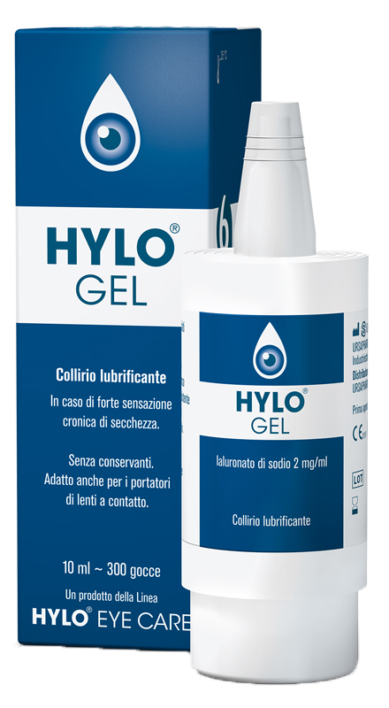 HYLO-GEL COLLIRIO LUBRIFICANTE ACIDO IALURONICO 0,2% 10 ML - Farmamood
