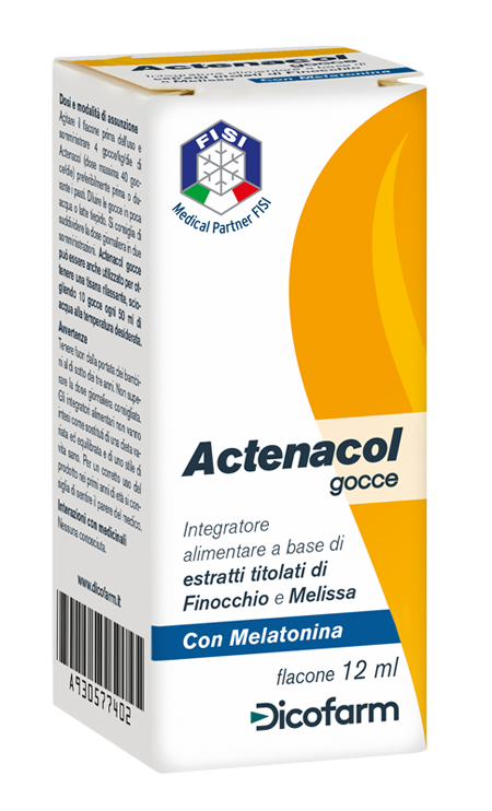 ACTENACOL GOCCE 12 ML CON MELATONINA - Farmamood